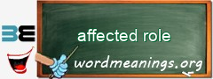 WordMeaning blackboard for affected role